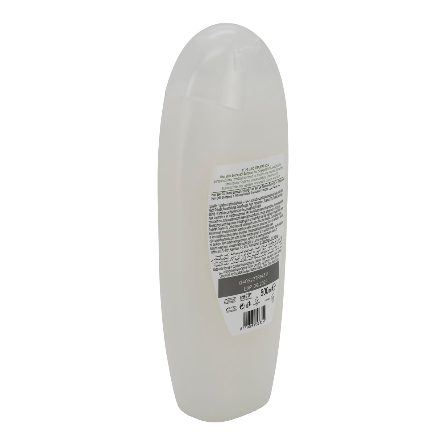 Shampoo & Haarspülung Haci Şakir 2-in-1 | Duschgel | Olivenöl | 500 ml