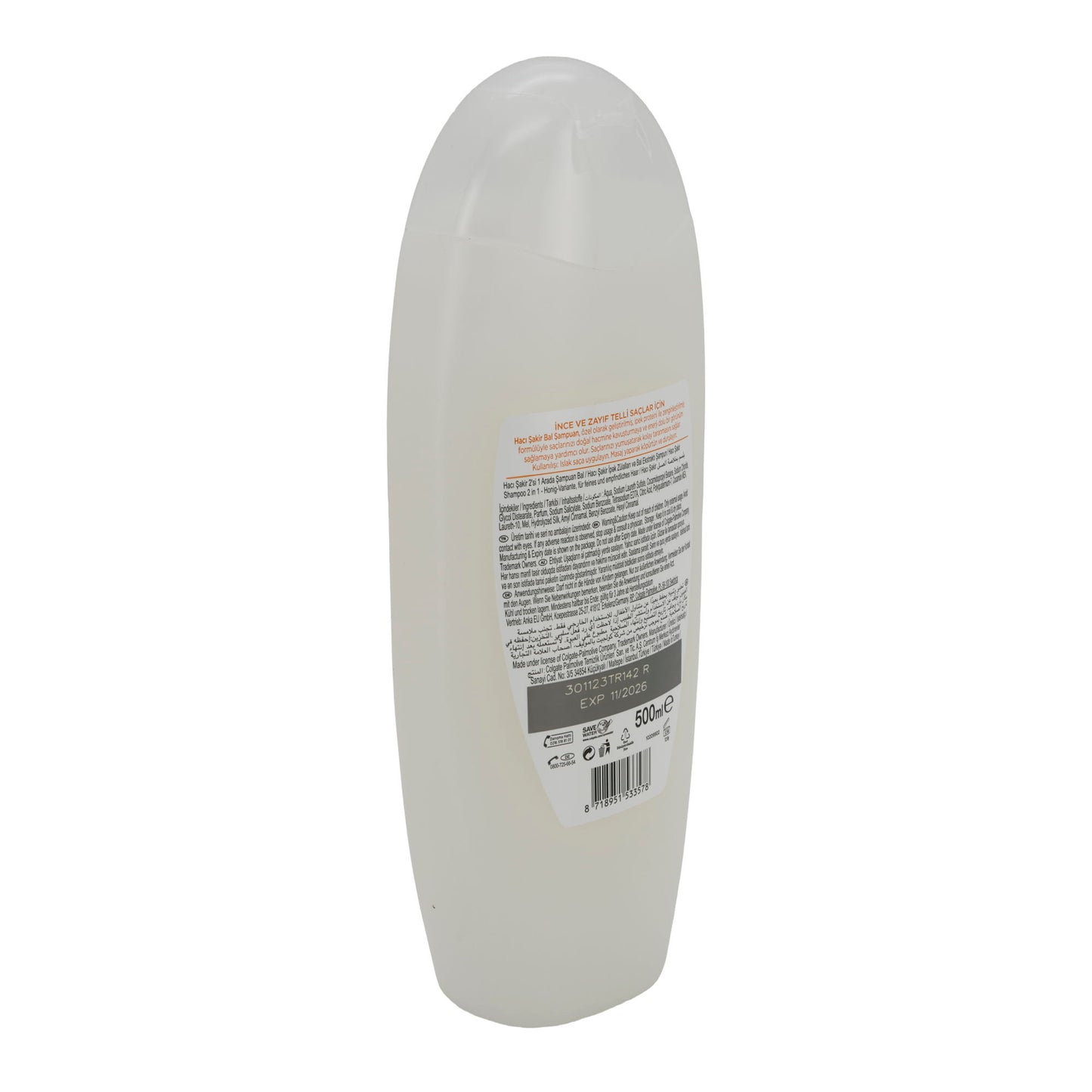 Shampoo & Conditioner Haci Şakir 2-in-1 | Shower Gel | Honey | 500 ml