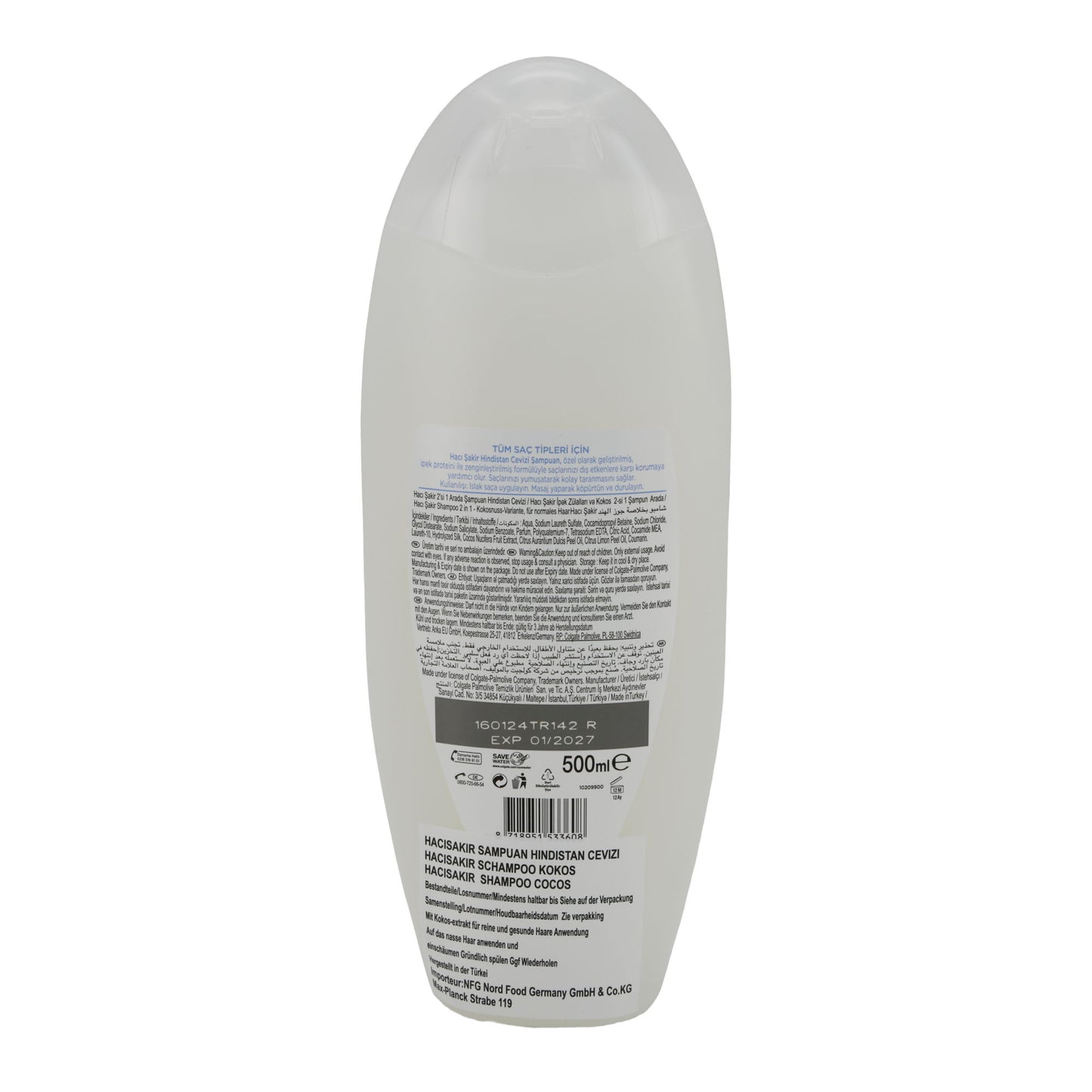 Shampoo & Haarspülung Haci Şakir 2-in-1 | Shampoo | Kokos | 500 ml