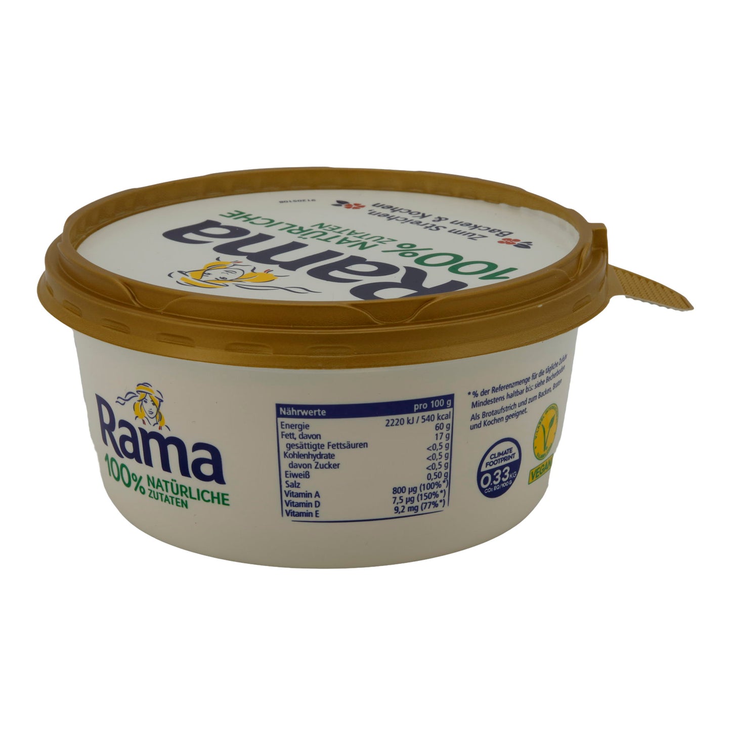 Pflanzenmargarine Rama | Pflanzenmargarine | 100 % Natürliche Zutaten, vielseitiger Genuss | 400 g