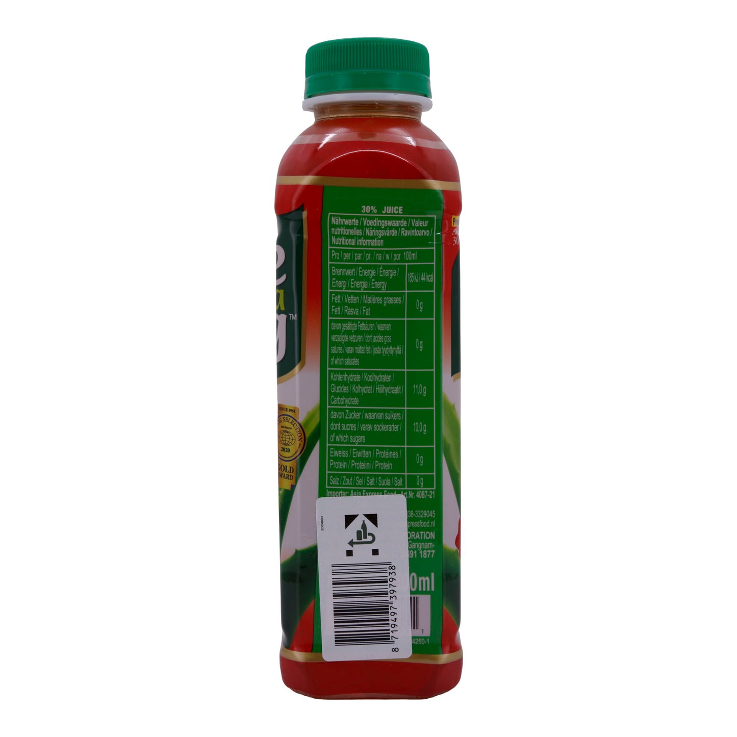 Getränk OKF | Aloe Vera King Aloe Vera Drink | Mit Wassermelonengeschmack, Premiumqualität mit 30% Aloe Vera | 500 ml