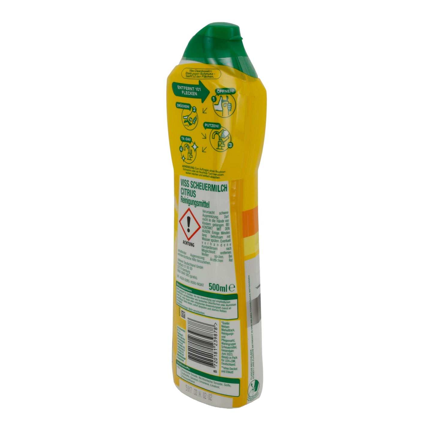 Viss Scheuermilch Citrus | Cleanboost mit frischem Duft & natürlichen Reinigungspartikeln | 500 ml