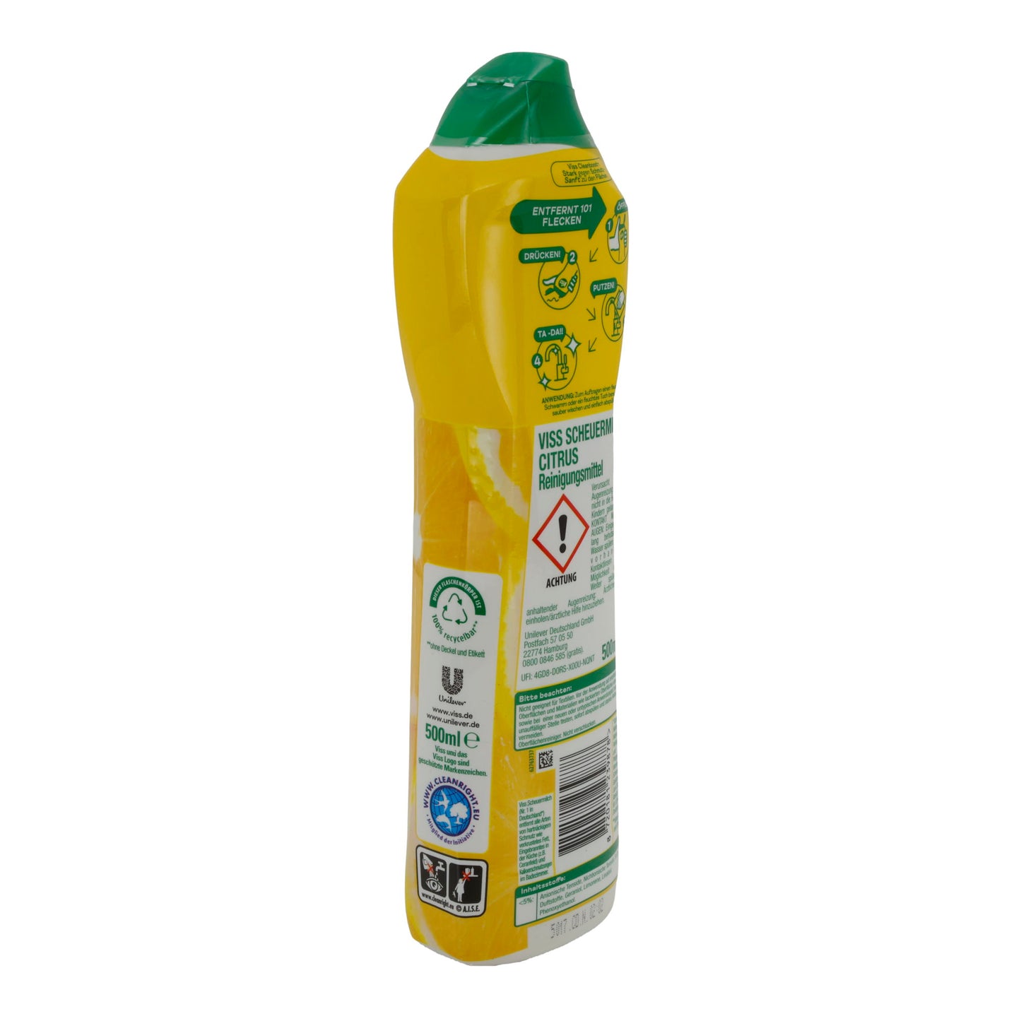 Viss Scheuermilch Citrus | Cleanboost mit frischem Duft & natürlichen Reinigungspartikeln | 500 ml