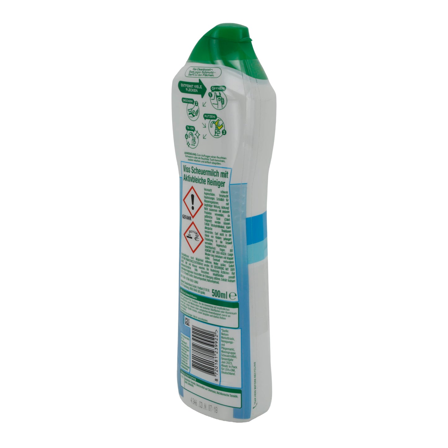 Viss Scheuermilch Cleanboost | Mit Aktivbleiche & natürlichen Reinigungspartikeln | 500 ml