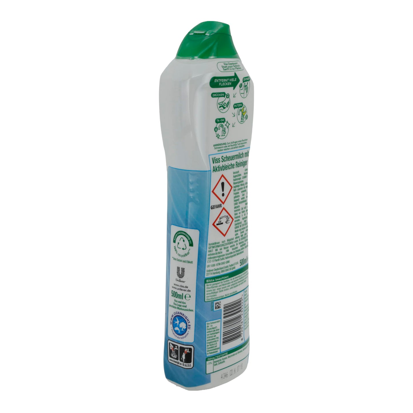 Viss Scheuermilch Cleanboost | Mit Aktivbleiche & natürlichen Reinigungspartikeln | 500 ml