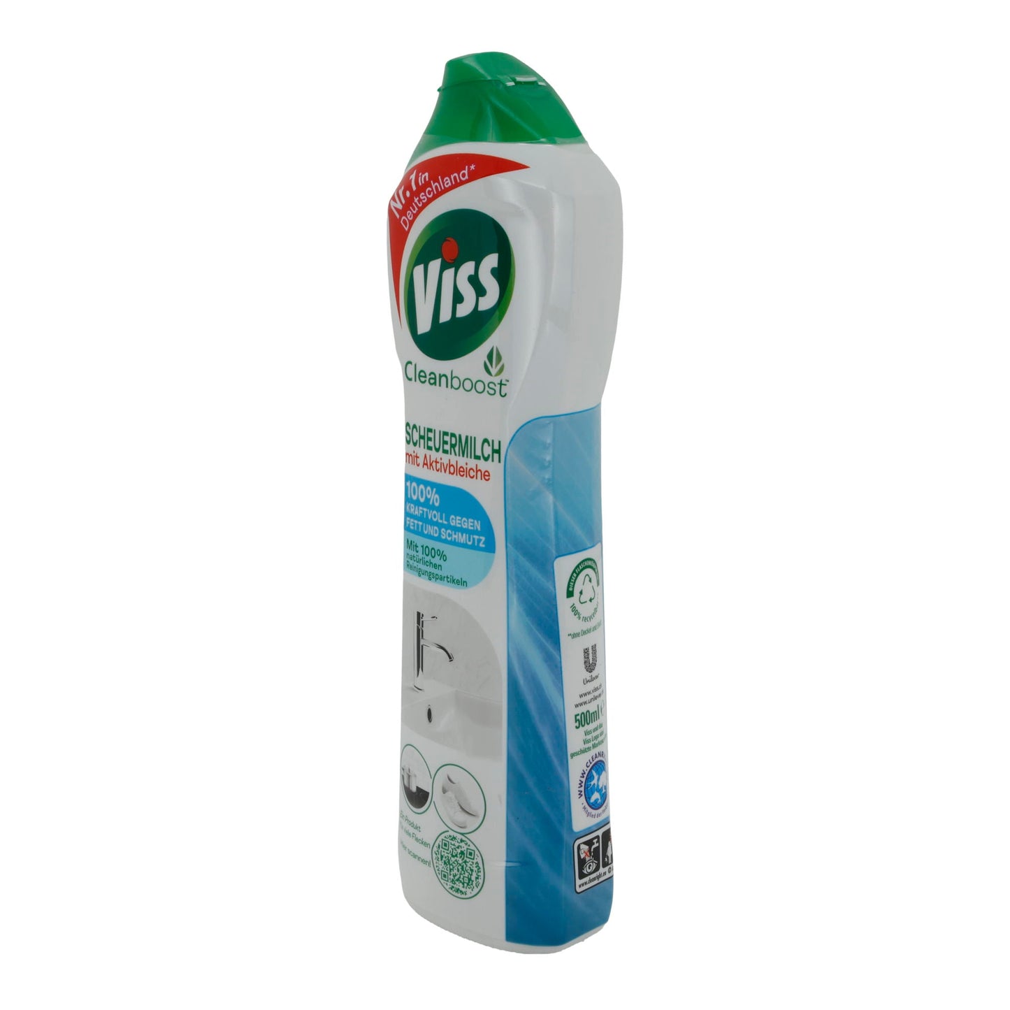 Viss Scheuermilch Cleanboost | Mit Aktivbleiche & natürlichen Reinigungspartikeln | 500 ml VISS
