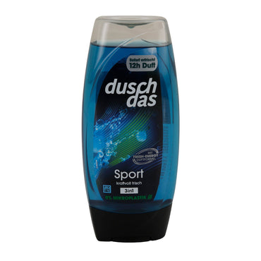 Duschgel duschdas Sport | 3in1 für Körper, Gesicht & Haar | Kraftvoll frisch | 225 ml DUSCHDAS
