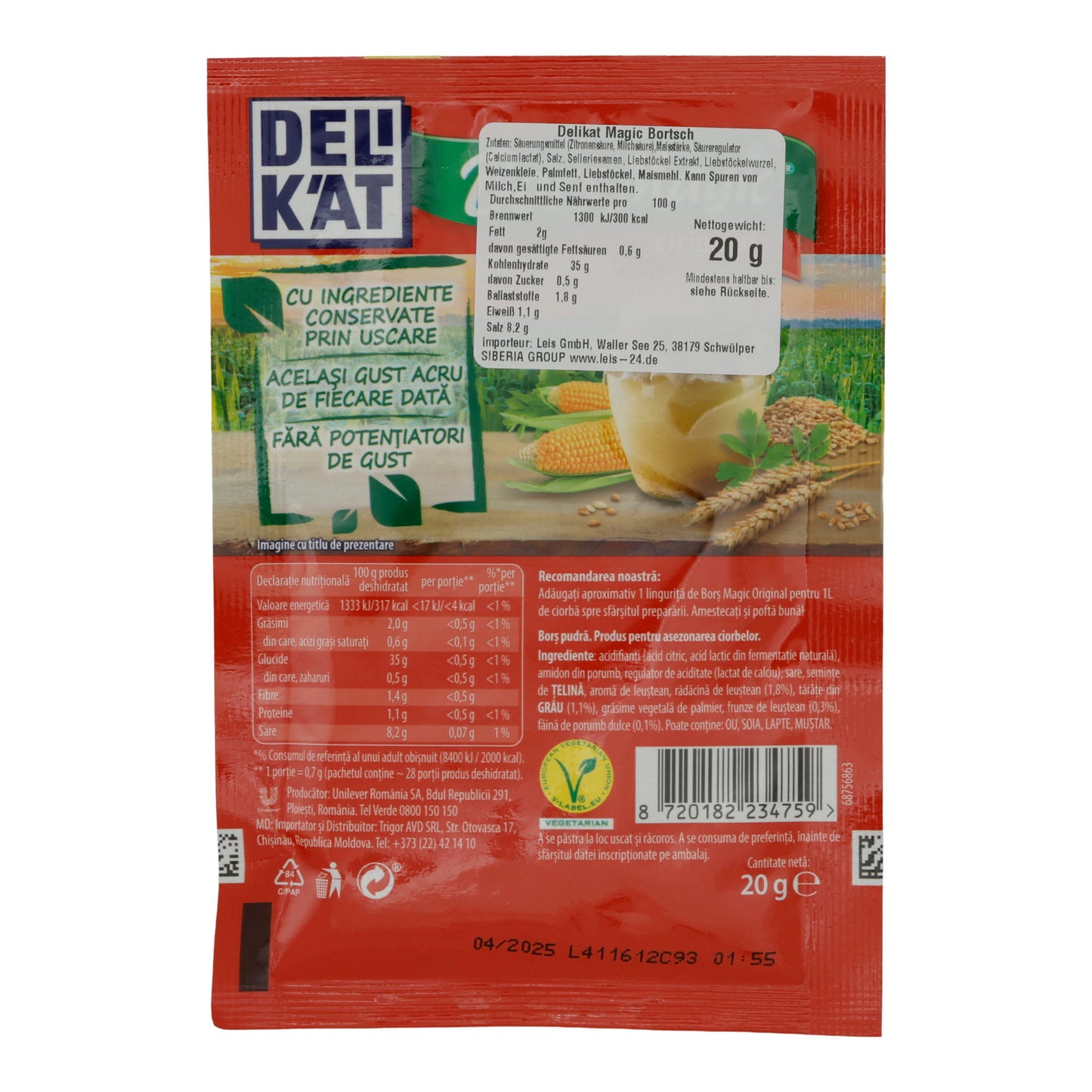 Bors Delikat | Magic Original | Rumänisch, für säuerliche Suppen | 20g DELIK`AT