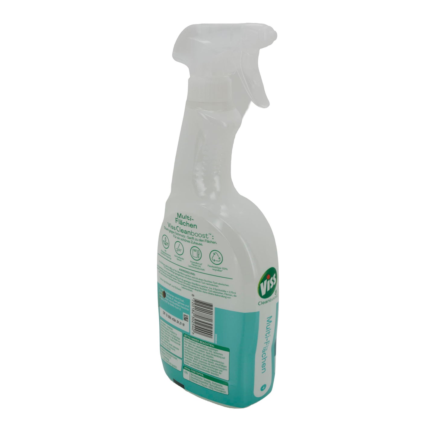 Çok Yüzeyli Temizleyici Viss Cleanboost | Evrensel & Dezenfeksiyon | Bakteri & Virüslere Karşı 2'si 1 Arada | 750 ml
