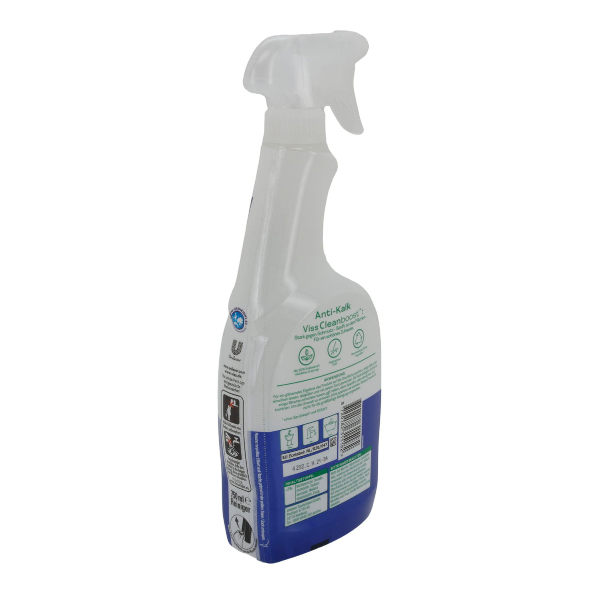 Viss Cleanboost Bad + Dusche Anti-Kalk | Kalkreiniger für Dusche, Bad & Armaturen | 750 ml | Kraftvoll & schonend | Mit EU Ecolabel VISS