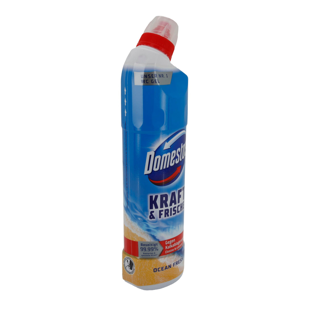 WC-Reiniger Domestos Kraft & Frische | WC-Reiniger | Mit Anti-Kalk-Wirkung & Meeresduft | 750 ml DOMESTOS