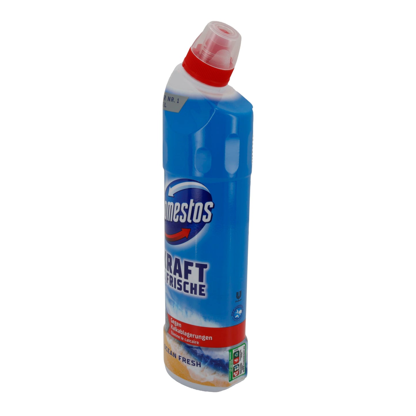 WC-Reiniger Domestos Kraft & Frische | WC-Reiniger | Mit Anti-Kalk-Wirkung & Meeresduft | 750 ml