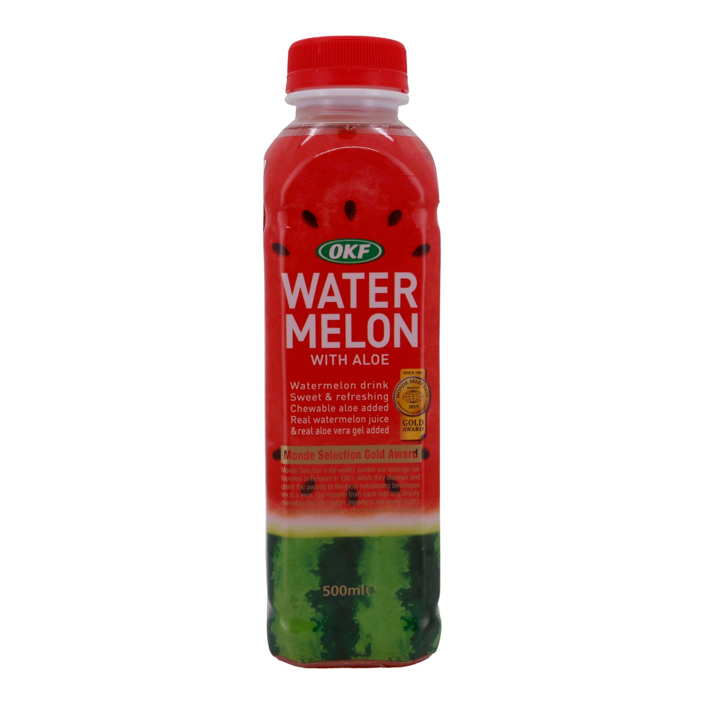 Drank OKF | Watermeloen met Aloe | Verfrissend drankje met watermeloen en aloë vera | 500 ml
