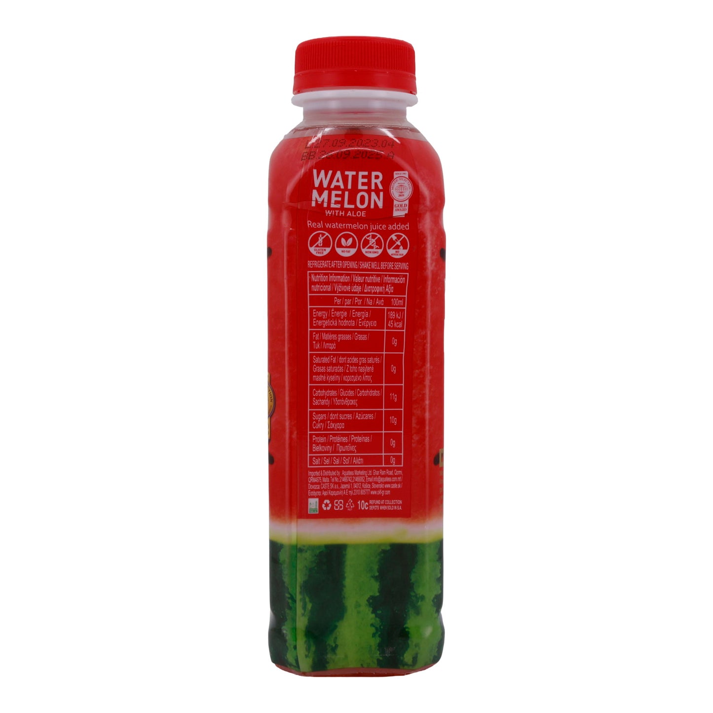 Drank OKF | Watermeloen met Aloe | Verfrissend drankje met watermeloen en aloë vera | 500 ml