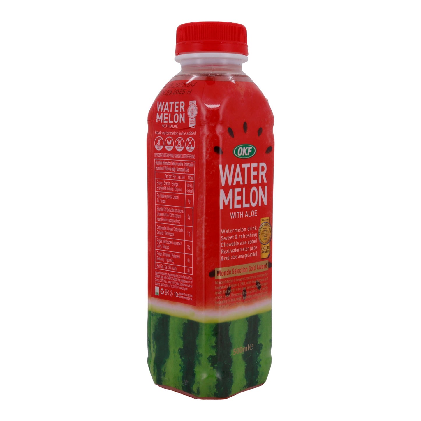 Drank OKF | Watermeloen met Aloe | Verfrissend drankje met watermeloen en aloë vera | 500 ml