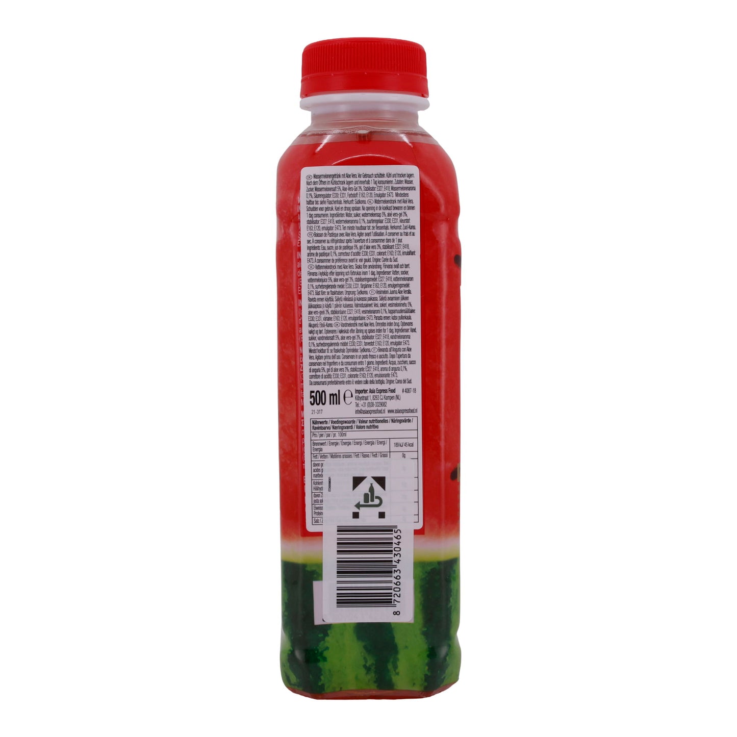 Drank OKF | Watermeloen met Aloe | Verfrissend drankje met watermeloen en aloë vera | 500 ml