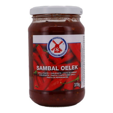 Chilipaste Sambal Oelek | Traditionelle Chili-Paste | Vielseitig verwendbar | 370 g WINDMILL ORIENTALFOODS