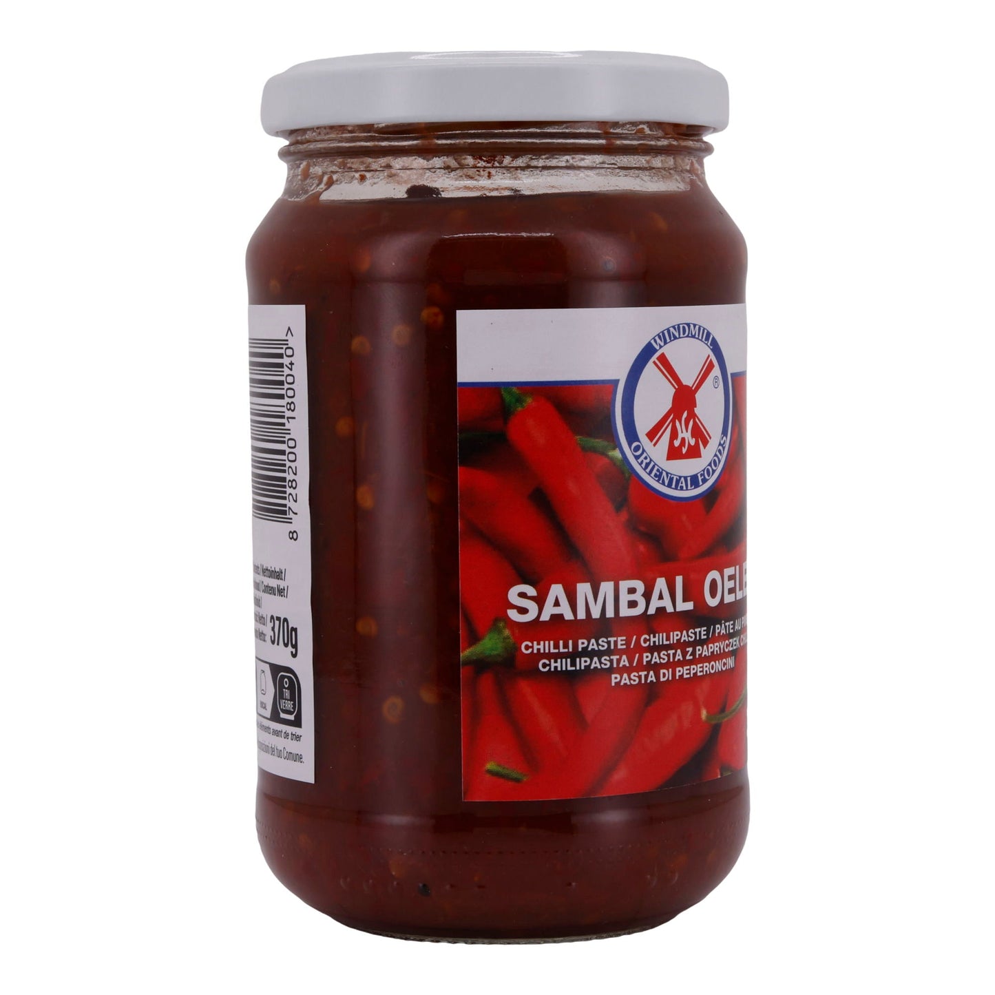 Chilipaste Sambal Oelek | Traditionelle Chili-Paste | Vielseitig verwendbar | 370 g WINDMILL ORIENTALFOODS