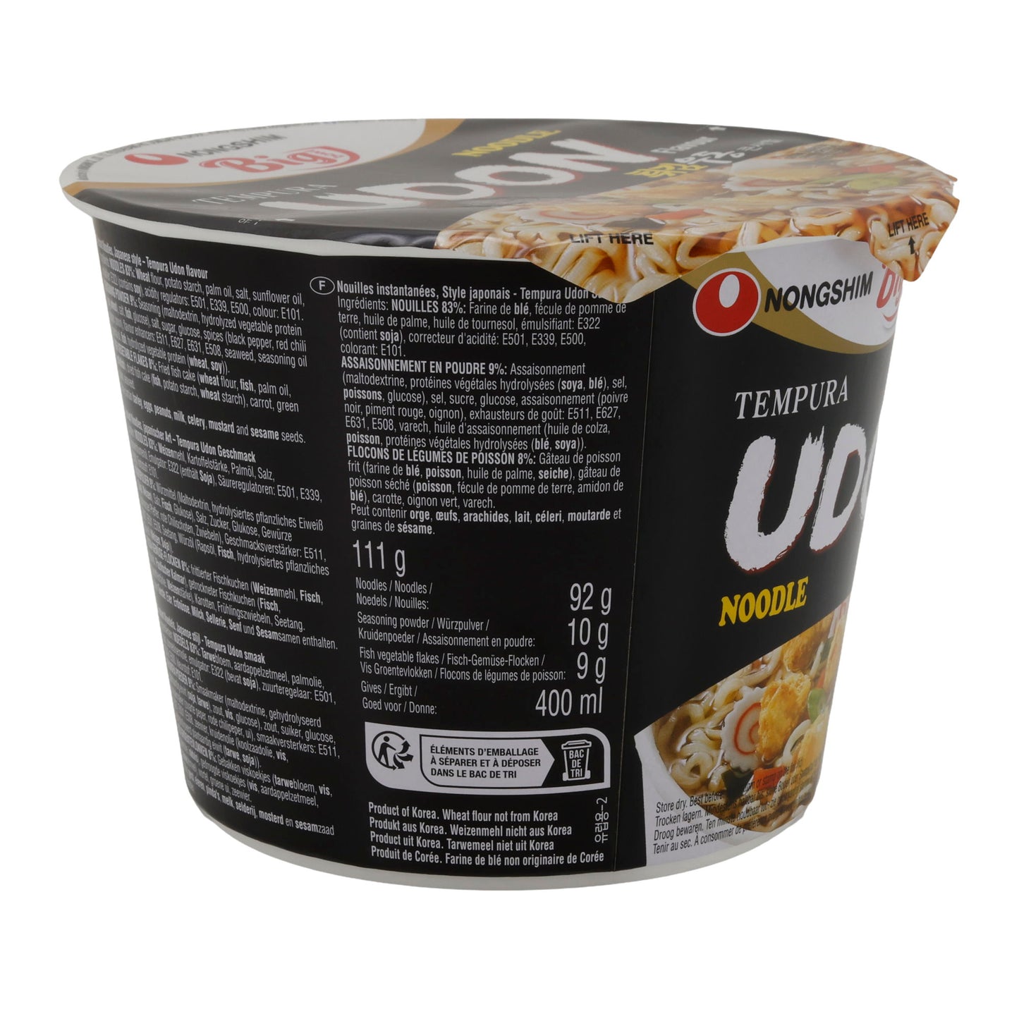 Tempura Udon Noodle Flavour Nongshim | Instant Cup | 111 g