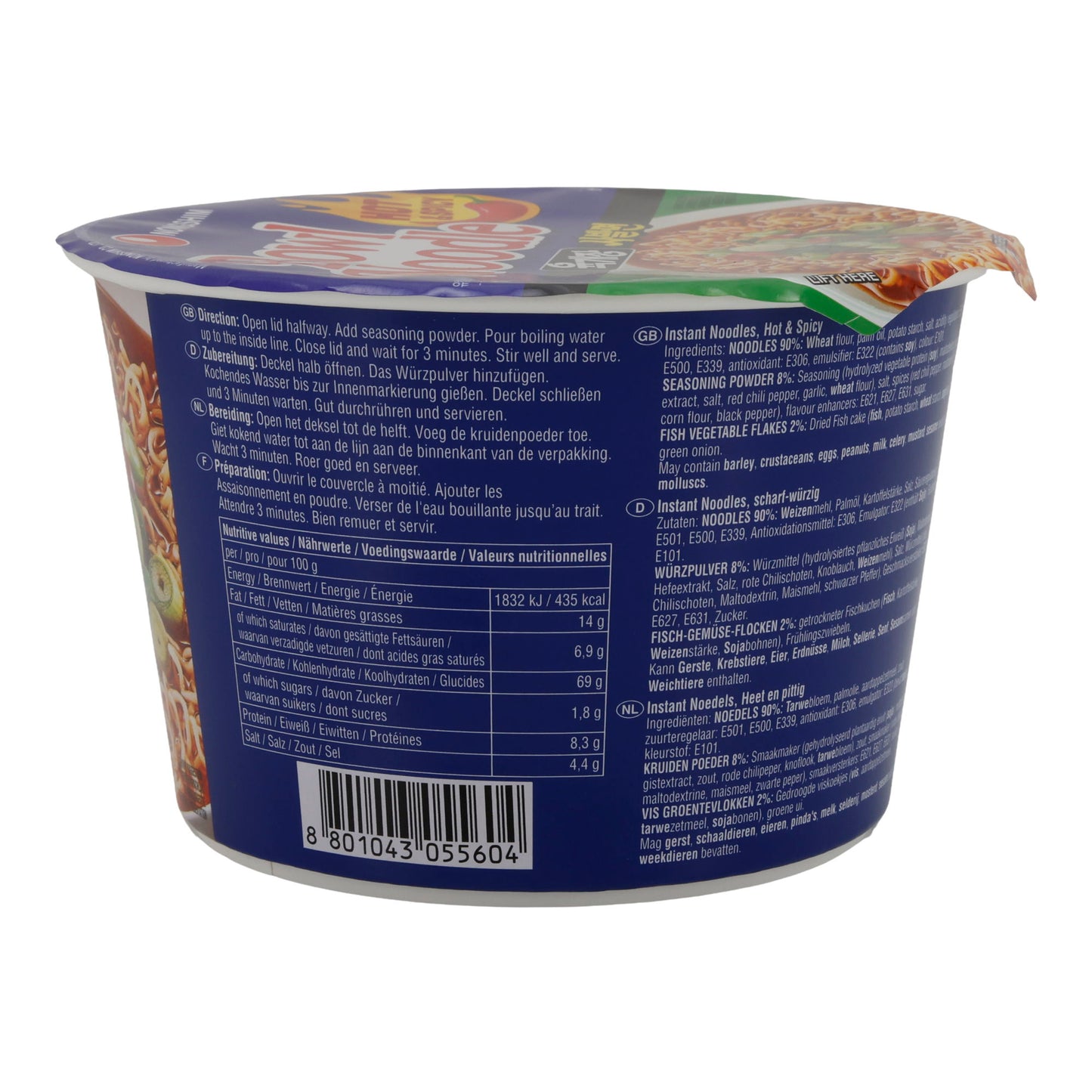 Bowl Noodle Hot & Spicy Nongshim | Instant-noedelsoep | 100 g