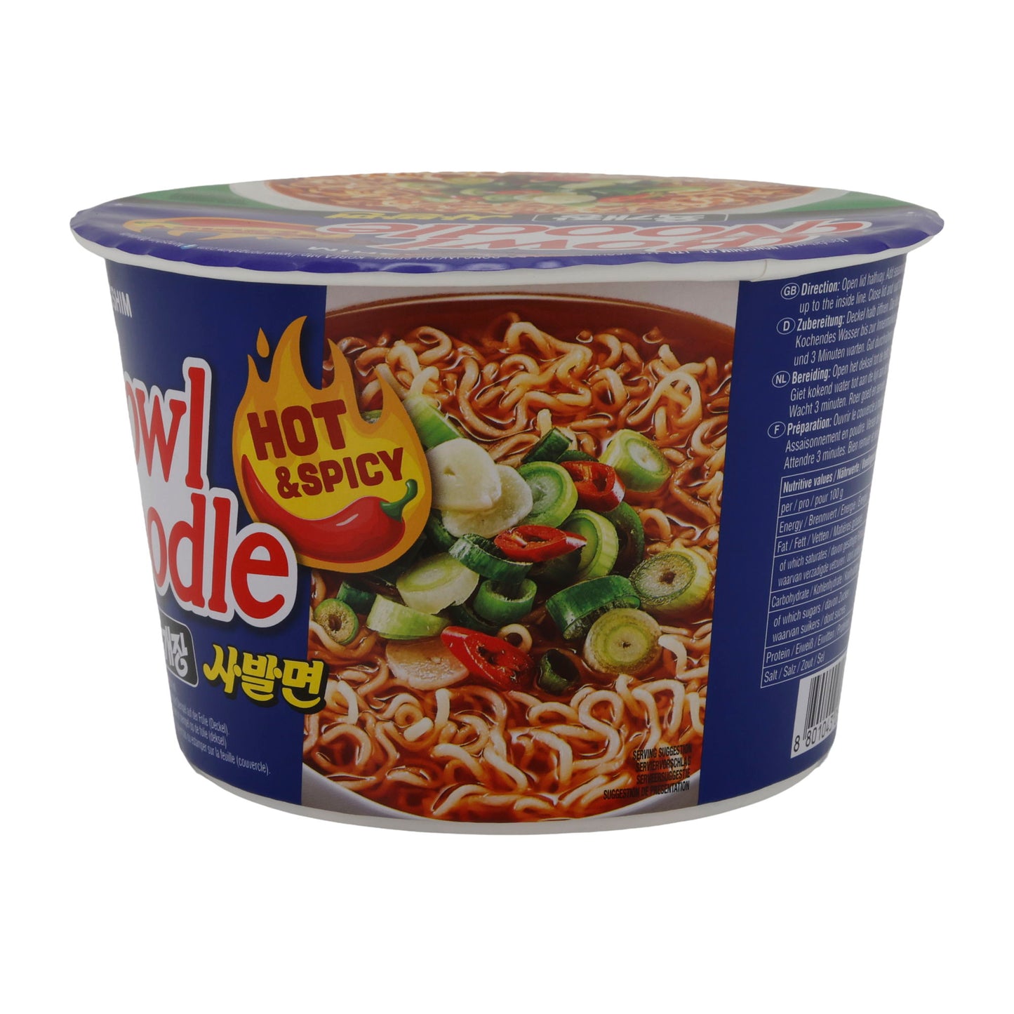 Bowl Noodle Hot & Spicy Nongshim | Instant-noedelsoep | 100 g