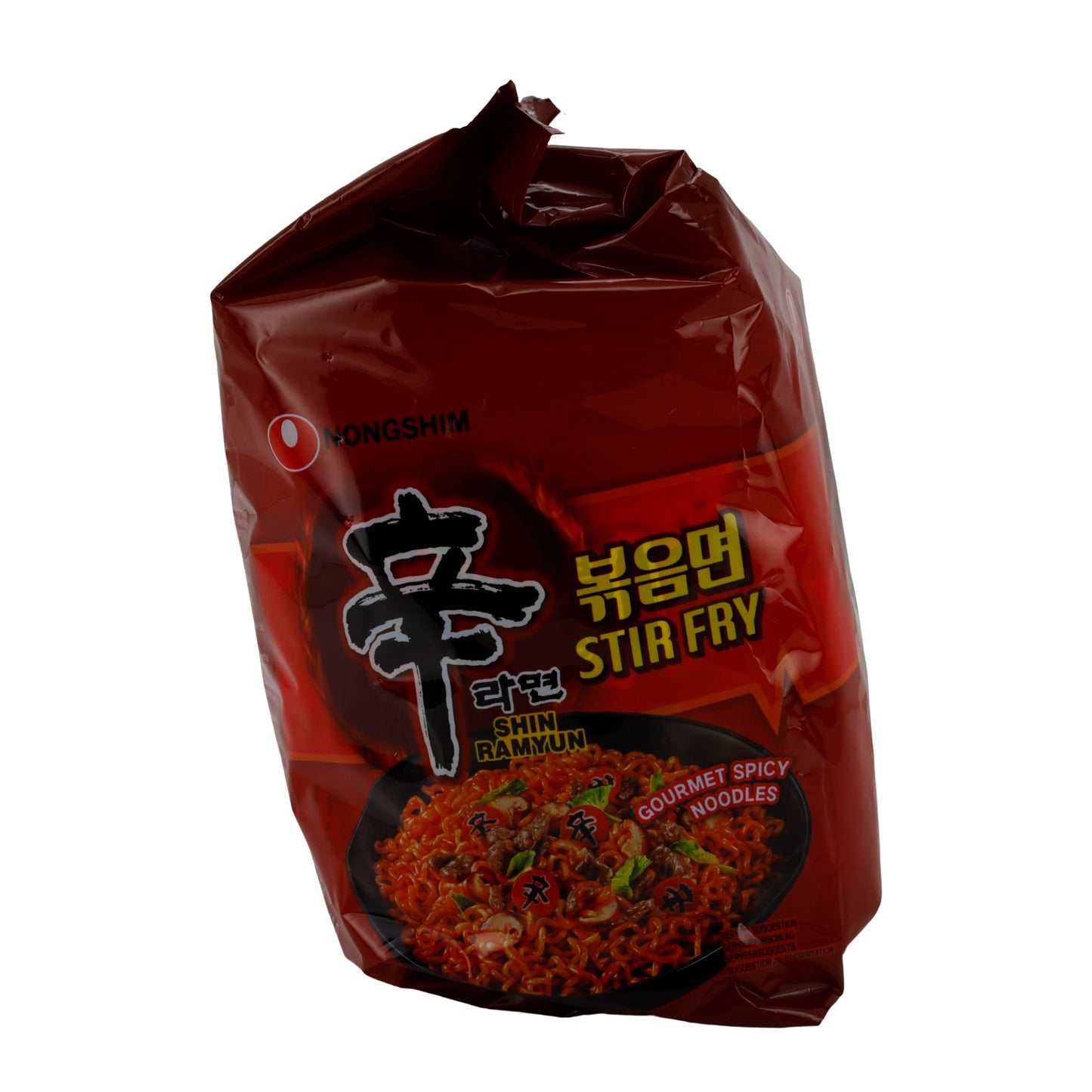 Shin Ramyun Stir Fry Nongshim | Instant Noodles | Spicy Stir-Fried from Korea | 655 g (5 x 131 g)