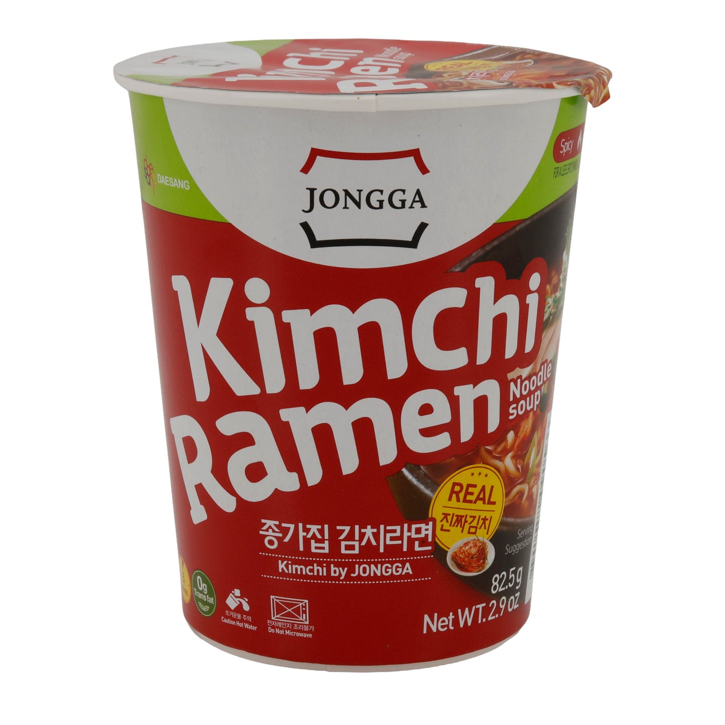Soupe de nouilles ramen au kimchi Jongga | Saveur Kimchi | Nouilles instantanées | Coupe de 82,5 g