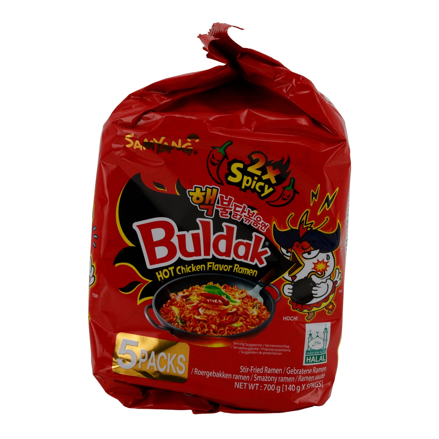 Ramen Saveur Poulet Épicé Samyang Buldak | Nouilles Instantanées | 2x Épicé, 5x140 g