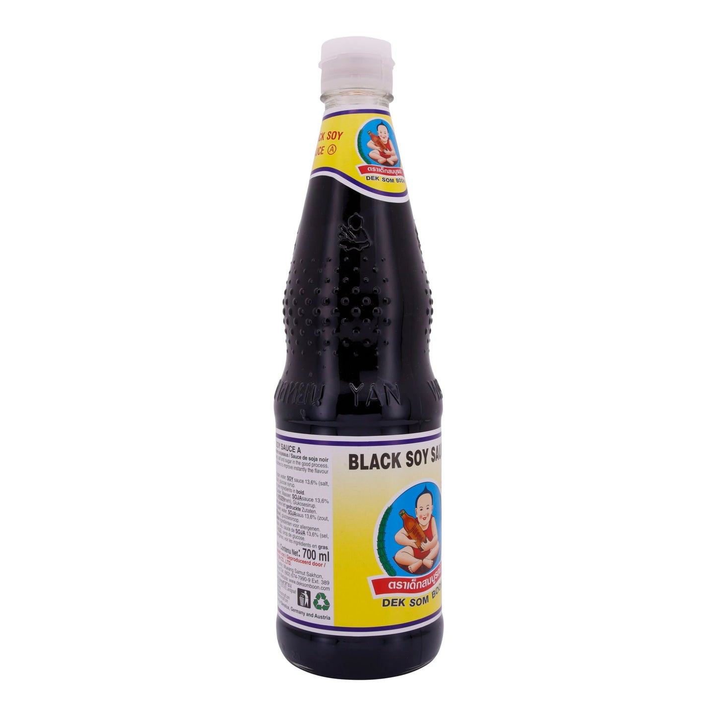 Sojasauce Dek Som Boon | Black Soy Sauce | Dunkel, für authentische asiatische Gerichte | 700 ml HEALTHY BOY