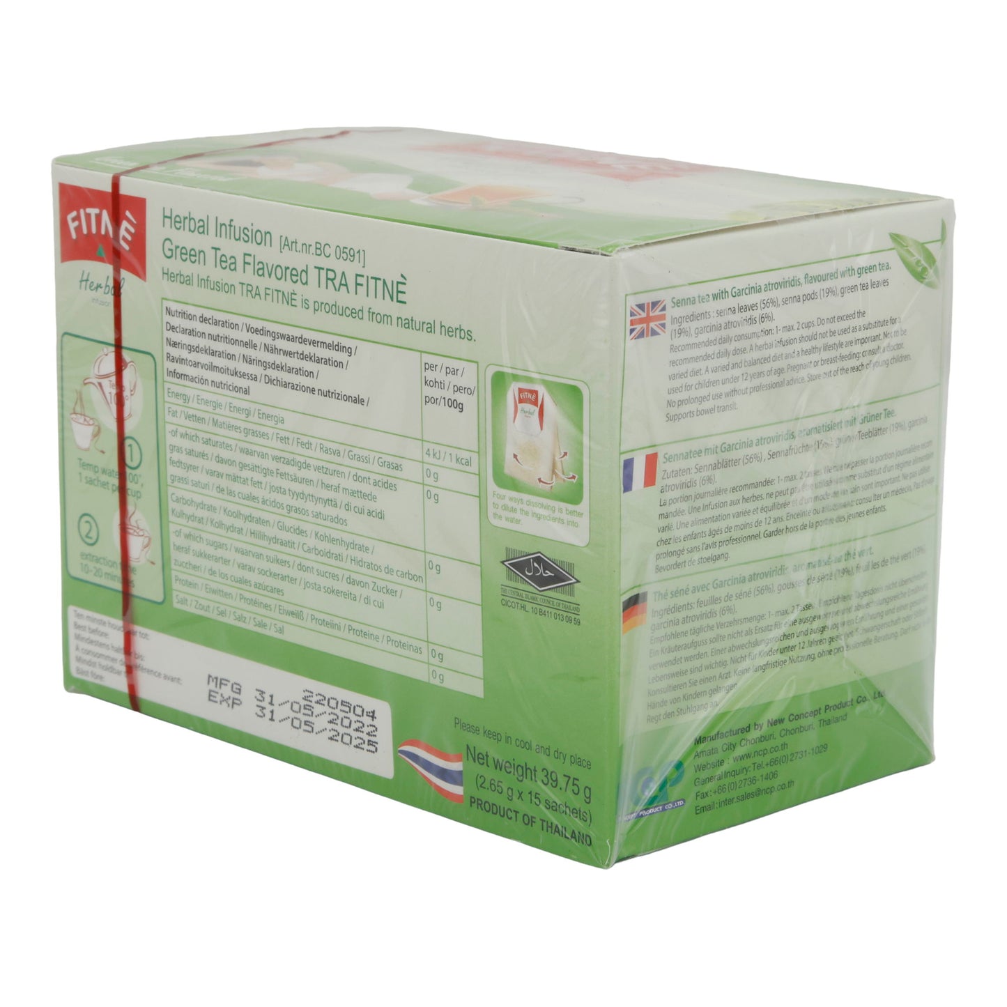 Herbal Infusion Tee Fitné | Thee | Groene Thee Smaak | 39,75g