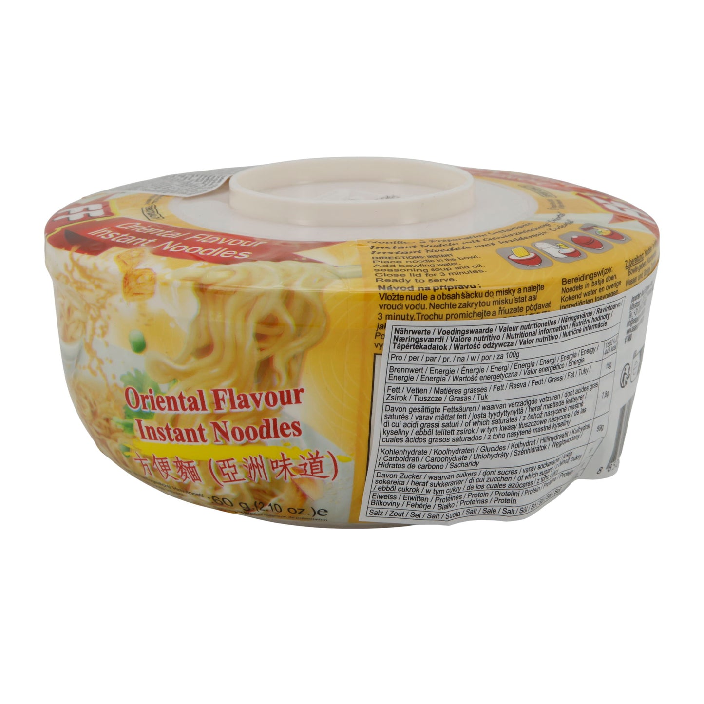 Instant Noodles FF Oriental Flavour | Instantnoedels | Pittige Aziatische noedels in kom, Halal | 60 g