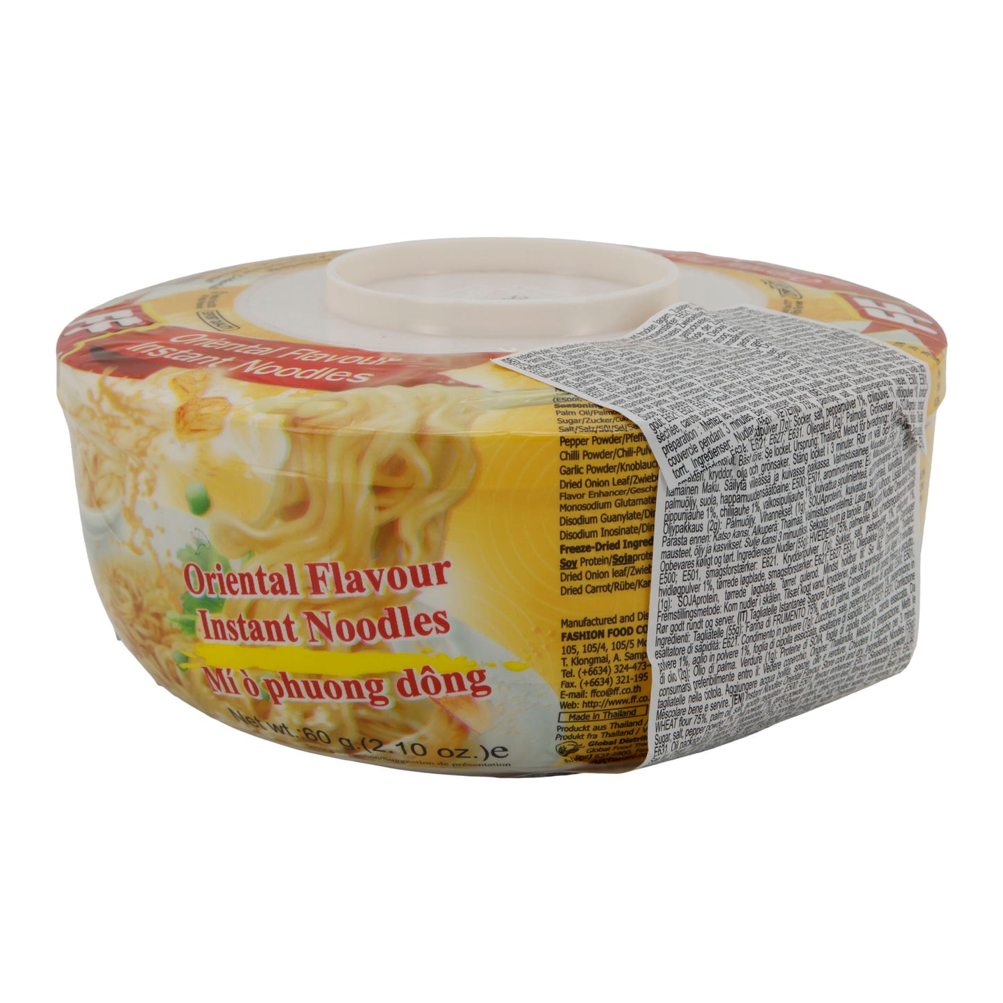 Instant Noodles FF Oriental Flavour | Instantnoedels | Pittige Aziatische noedels in kom, Halal | 60 g