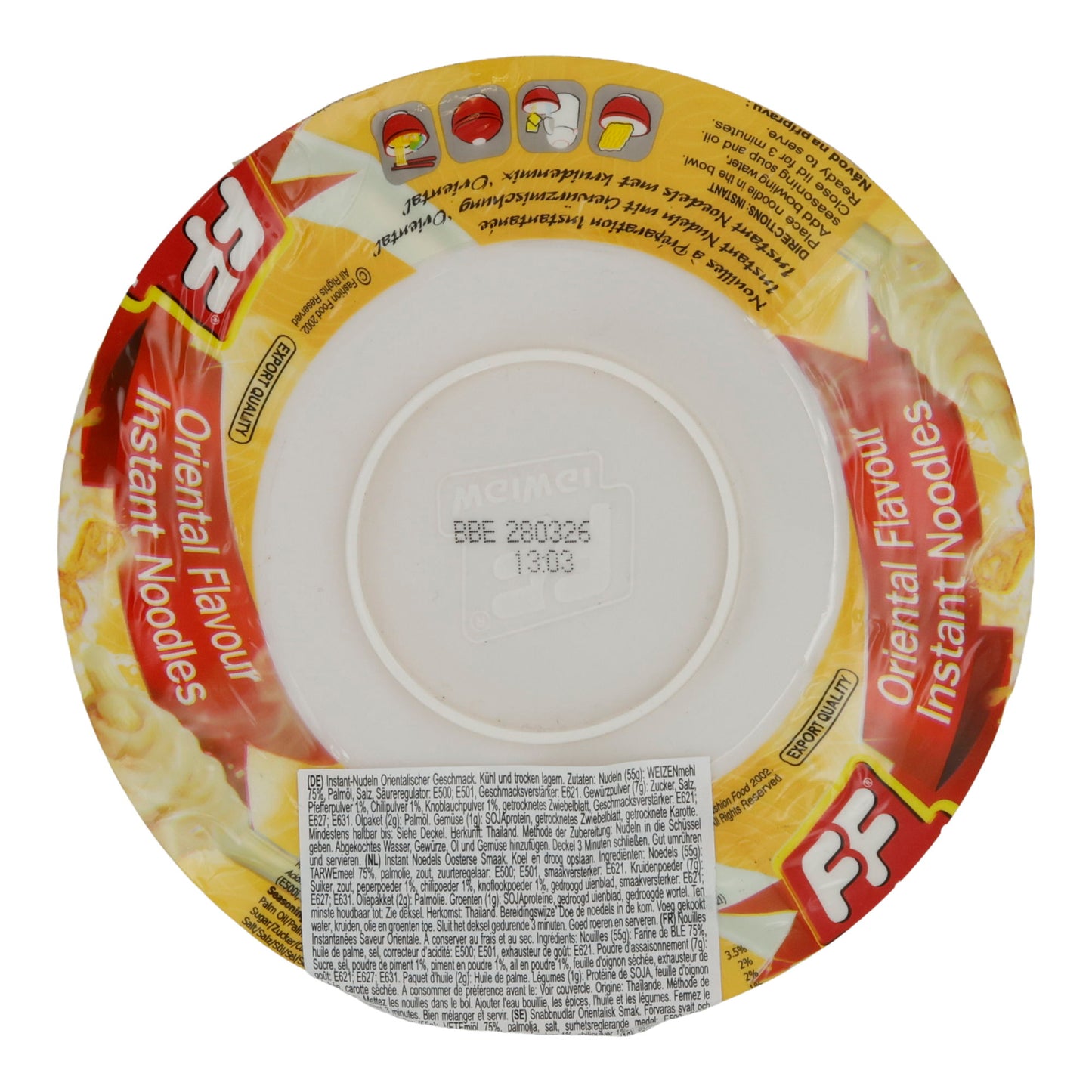Instant Noodles FF Oriental Flavour | Instantnoedels | Pittige Aziatische noedels in kom, Halal | 60 g