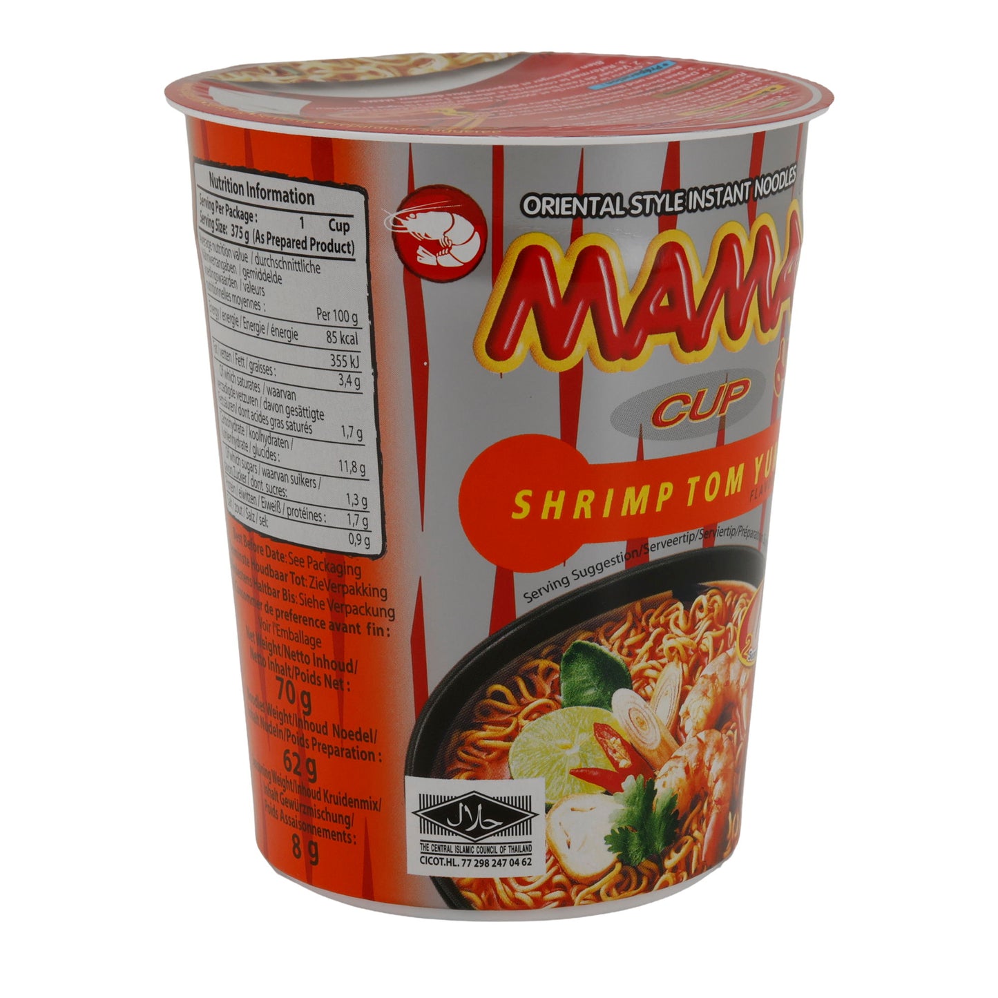 Cup Garnalen Tom Yum Smaak MAMA | Instant-Noodles | 70 g