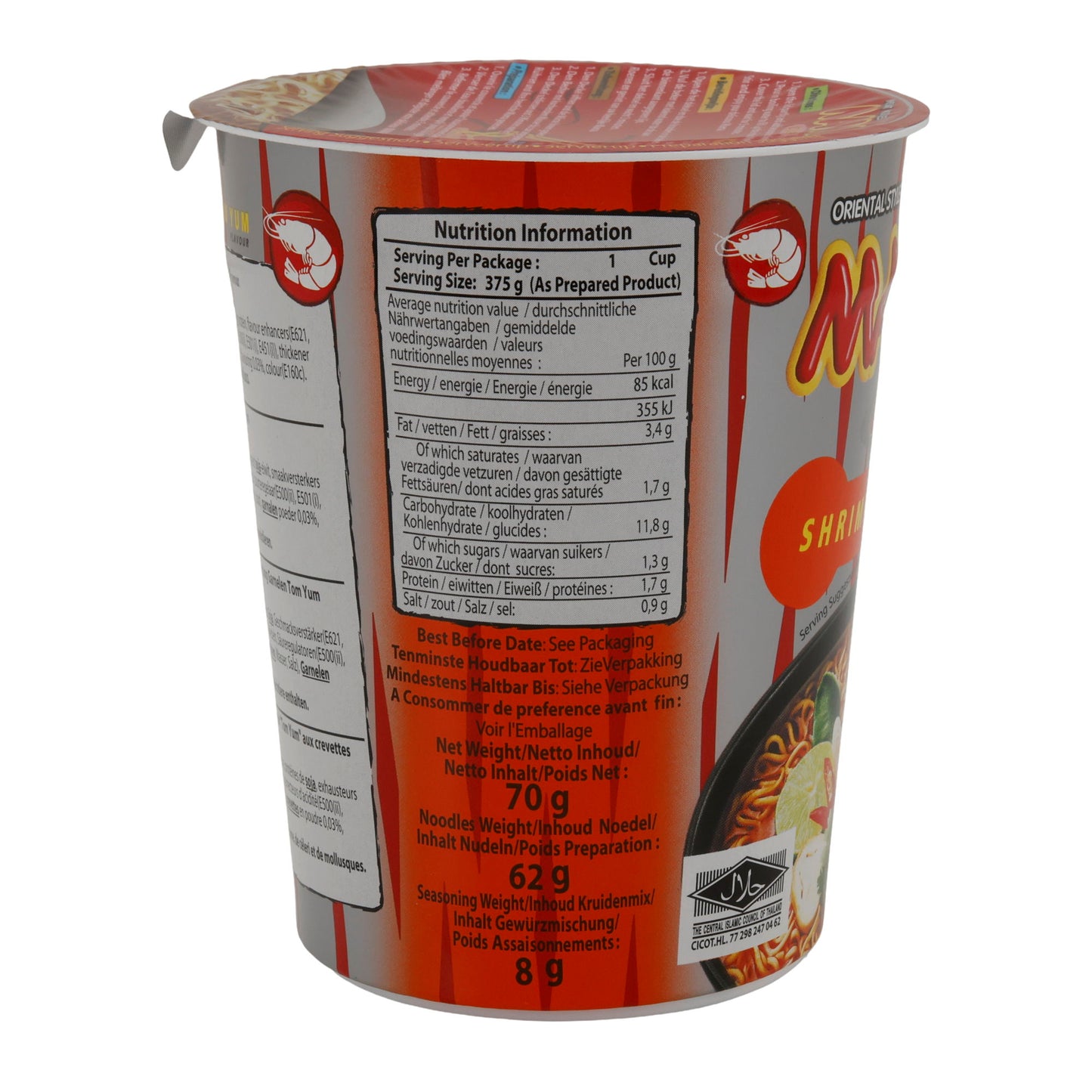 Cup Garnalen Tom Yum Smaak MAMA | Instant-Noodles | 70 g