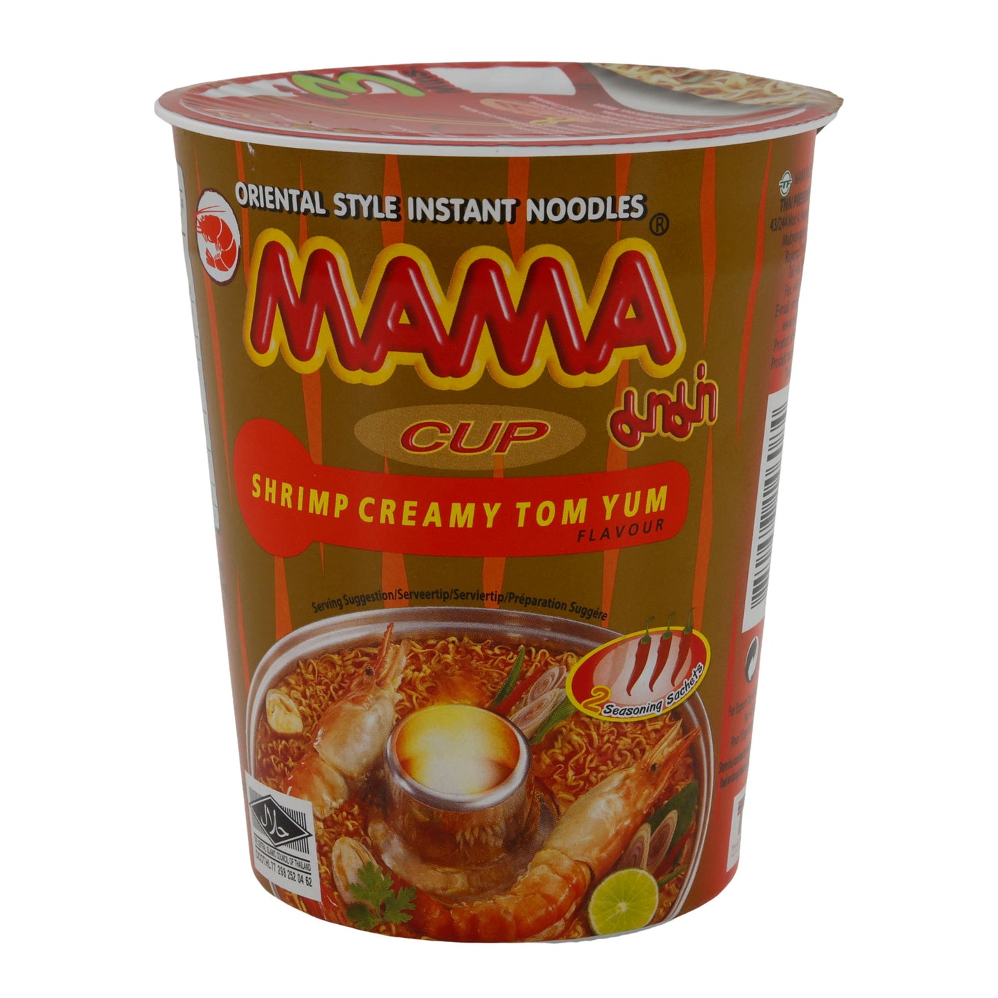 Cup Garnalen Romige Tom Yum Smaak MAMA | Instant-Noodles | 70 g Beker