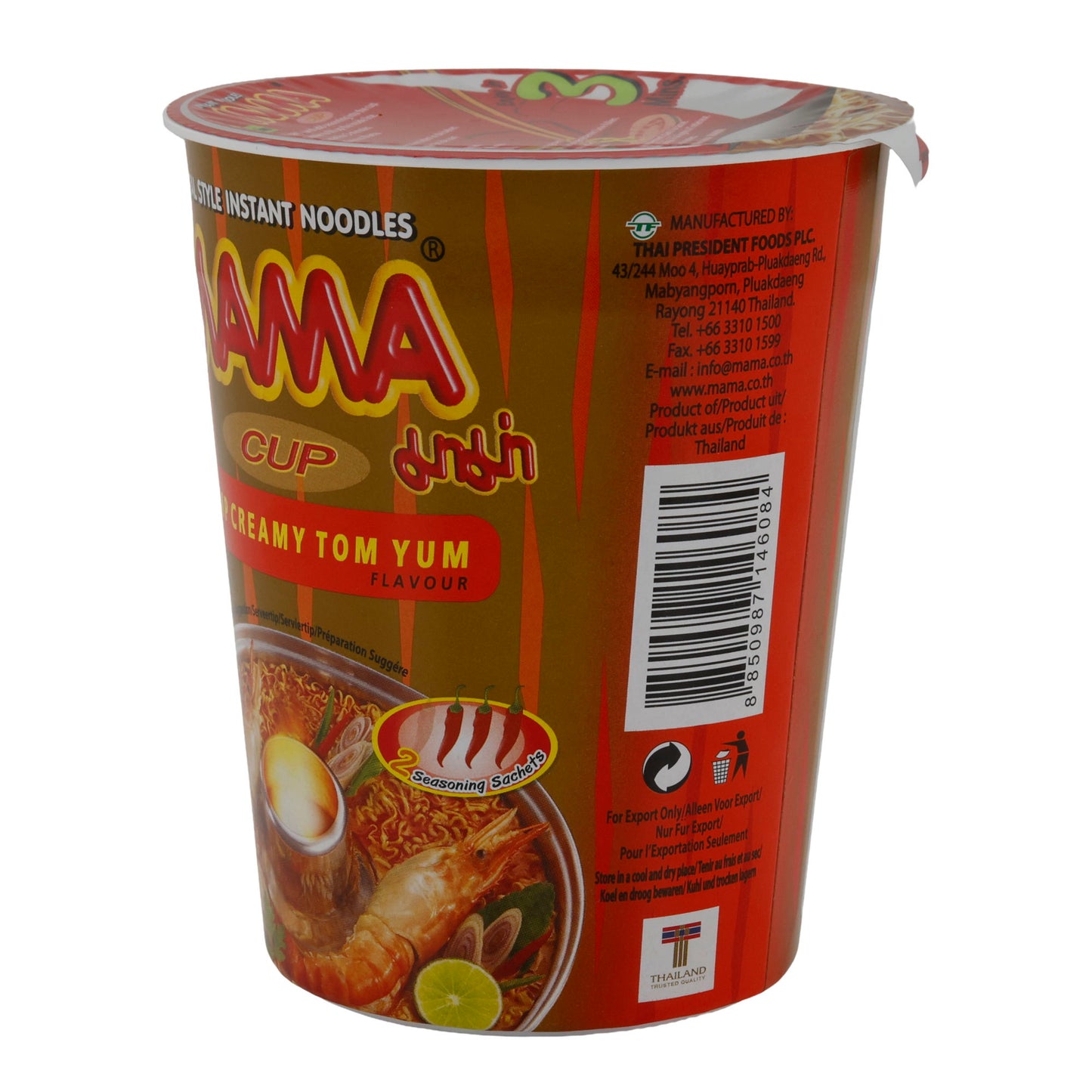 Cup Garnalen Romige Tom Yum Smaak MAMA | Instant-Noodles | 70 g Beker
