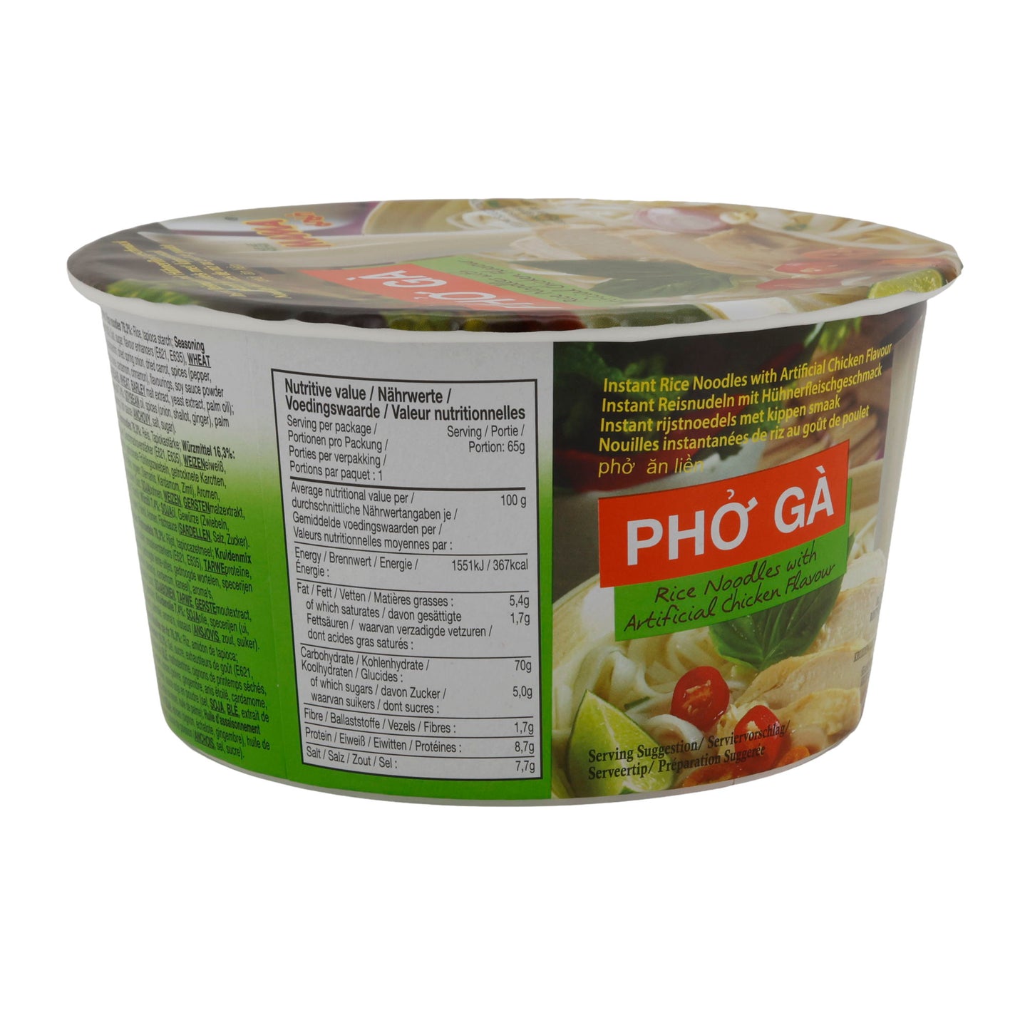 Instant-reisnoedels MAMA | Phở Gà | Met kunstmatige kippenmaak | 65 g beker