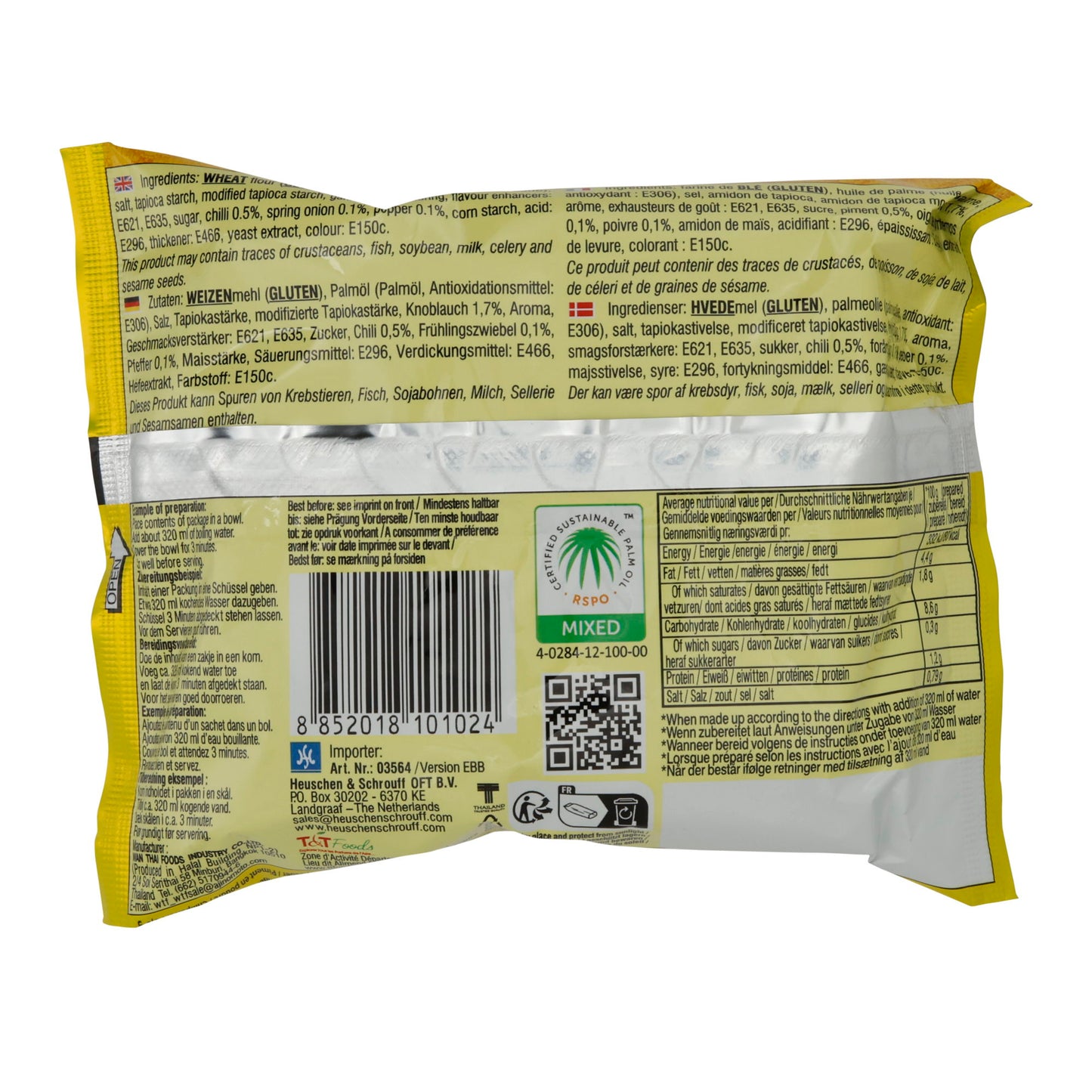 Instantnoedels Yum Yum | Kip smaak | Aromatisch, uit Thailand | 60 g