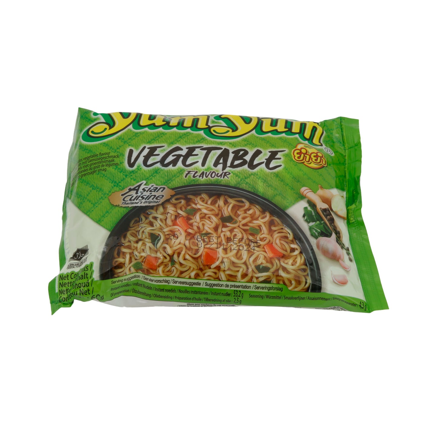 Instantnoedels Yum Yum | Groenten | Pittig, met fijne groentensmaak | 60 g