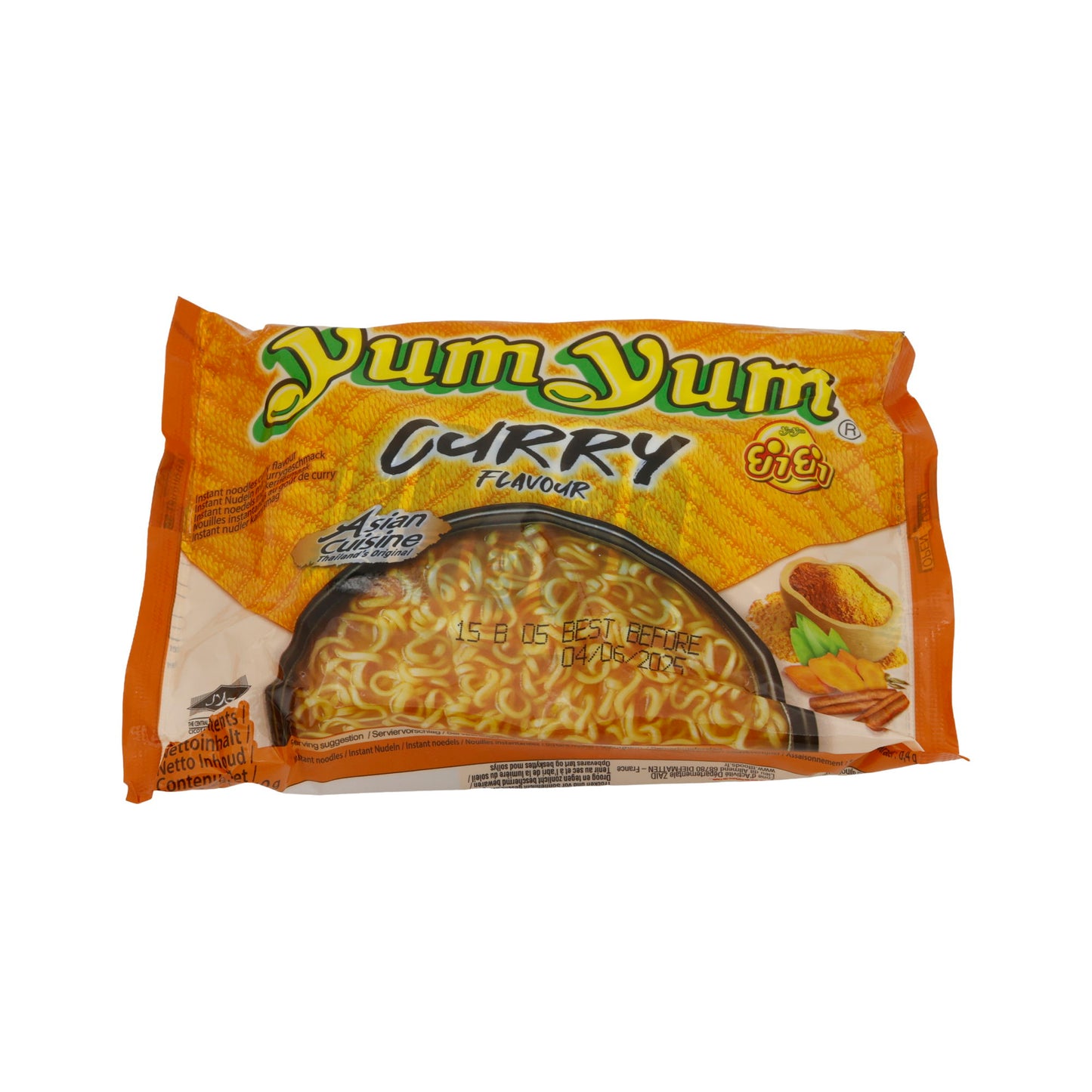 Instantnoedels Yum Yum | Curry | Snelle Aziatische noedelsoep, pittig | 60 g