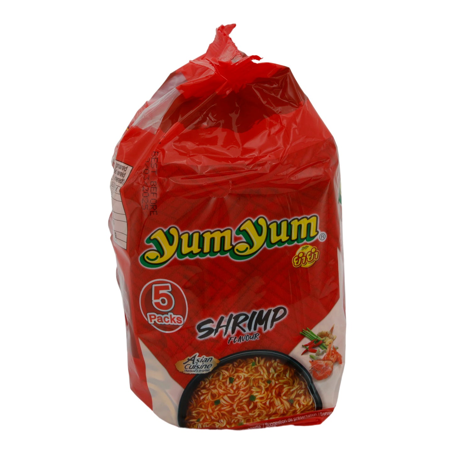 Instant noedels garnalensmaak Yum Yum | Nudeln | Garnelengeschmack | 5 × 60 g