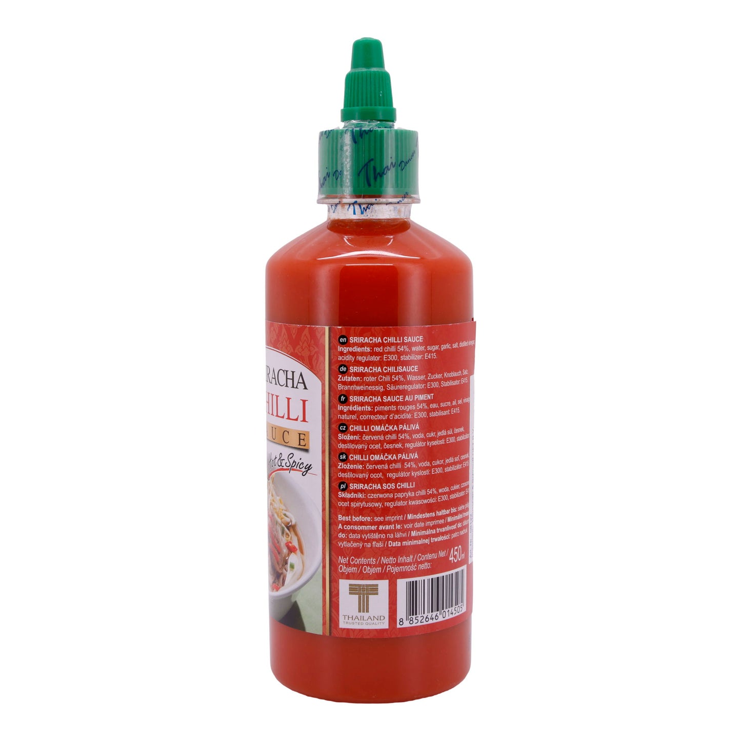Sriracha Chilli Sauce Thai Dancer | Hot & Spicy | Scharfe Chilisauce für würzige Gerichte | 450 ml