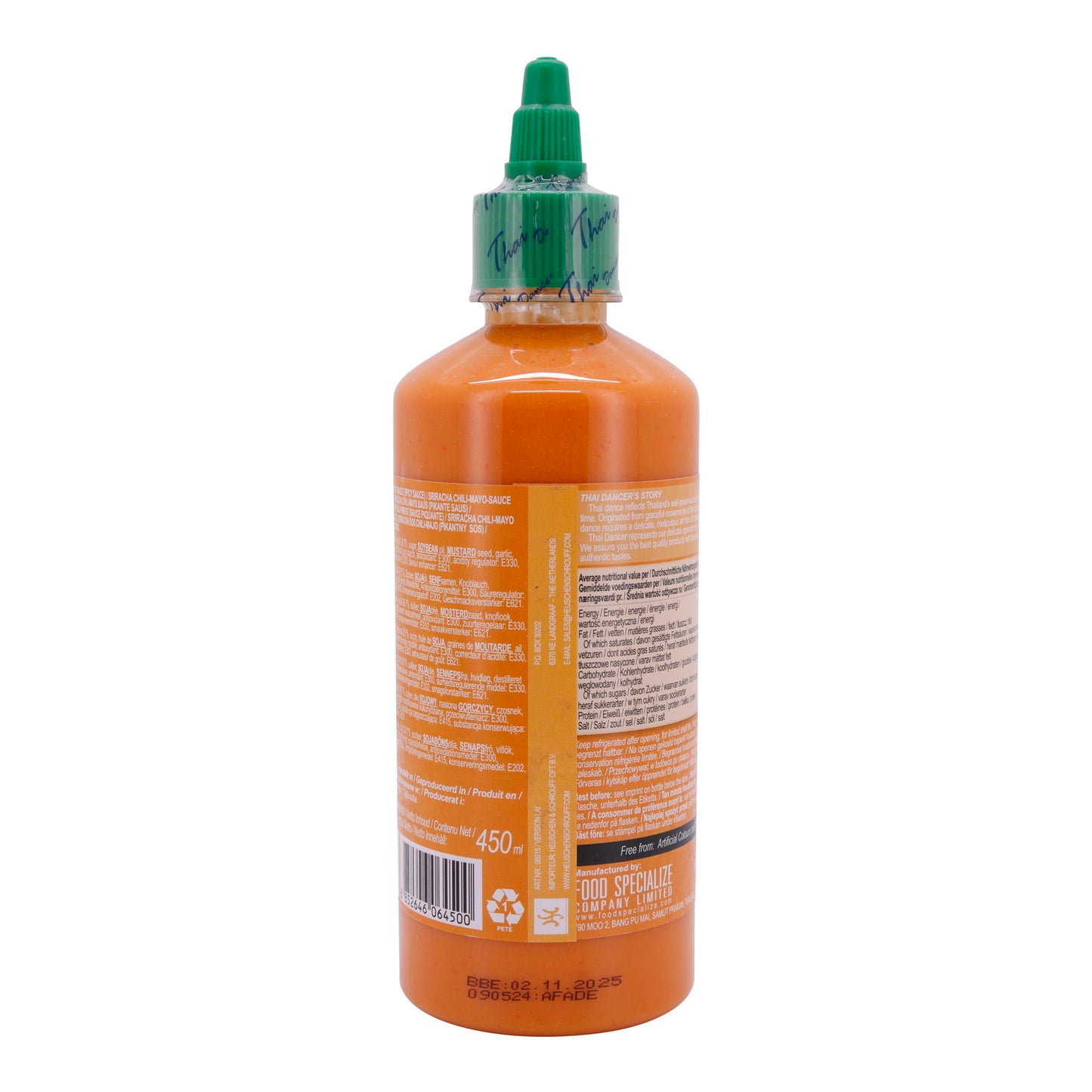 Sauce Thai Dancer | Sriracha Mayo | Pittig-romig | 450 ml