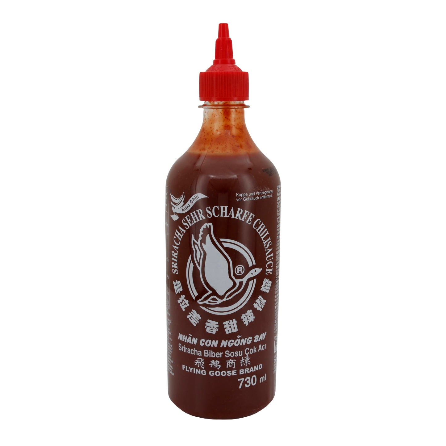 Sriracha Sehr Scharfe Chilisauce Flying Goose | Sauce | Intensiver Geschmack aus Thailand | 730 ml