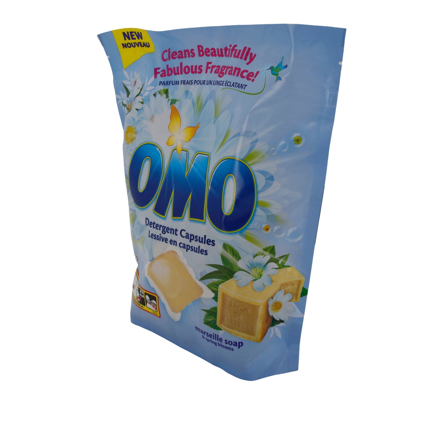 Waschmittelkapseln OMO | Marseille Soap & Spring Blooms | 42 Kapseln (840 g) OMO