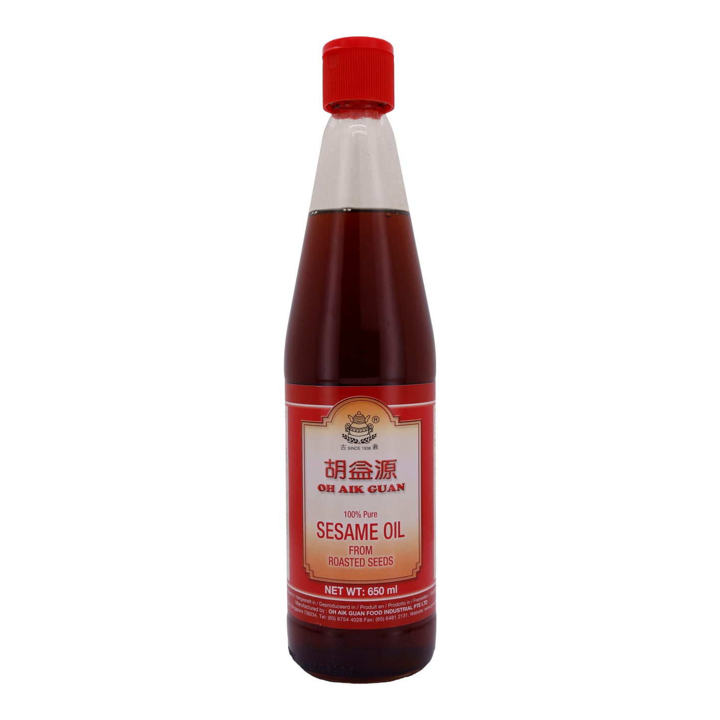 Susam Yağı Oh Aik Guan | %100 saf susam yağı | Kavrulmuş tohumlardan | 650 ml