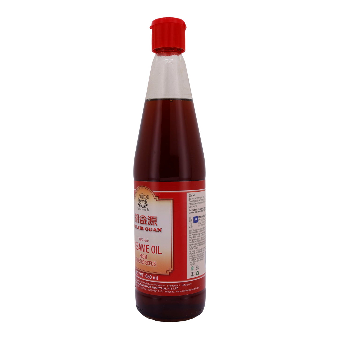 Susam Yağı Oh Aik Guan | %100 saf susam yağı | Kavrulmuş tohumlardan | 650 ml
