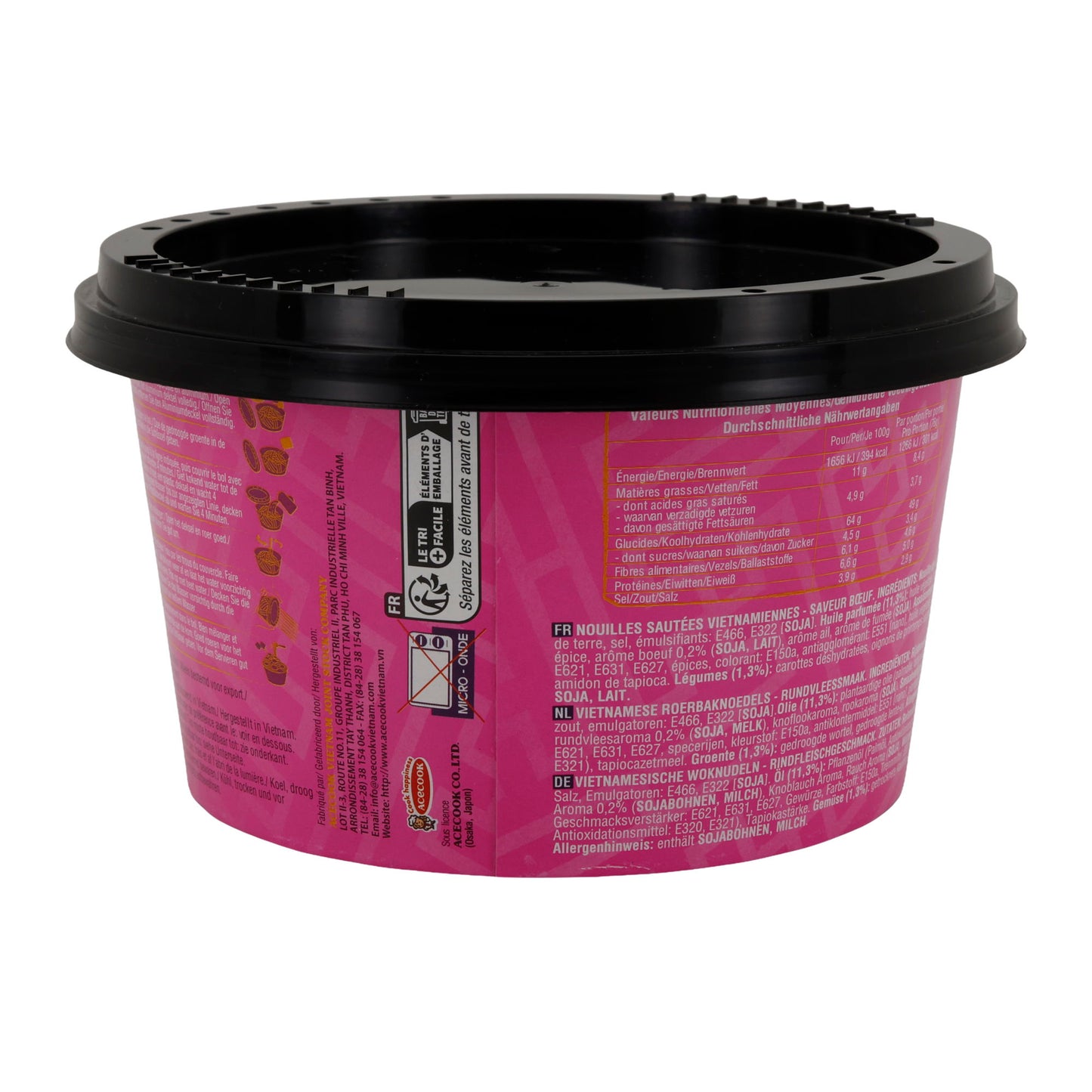 Phở Wok Hèllo Acecook | Vietnamese woknoedels | Met rundvleessmaak | 76 g