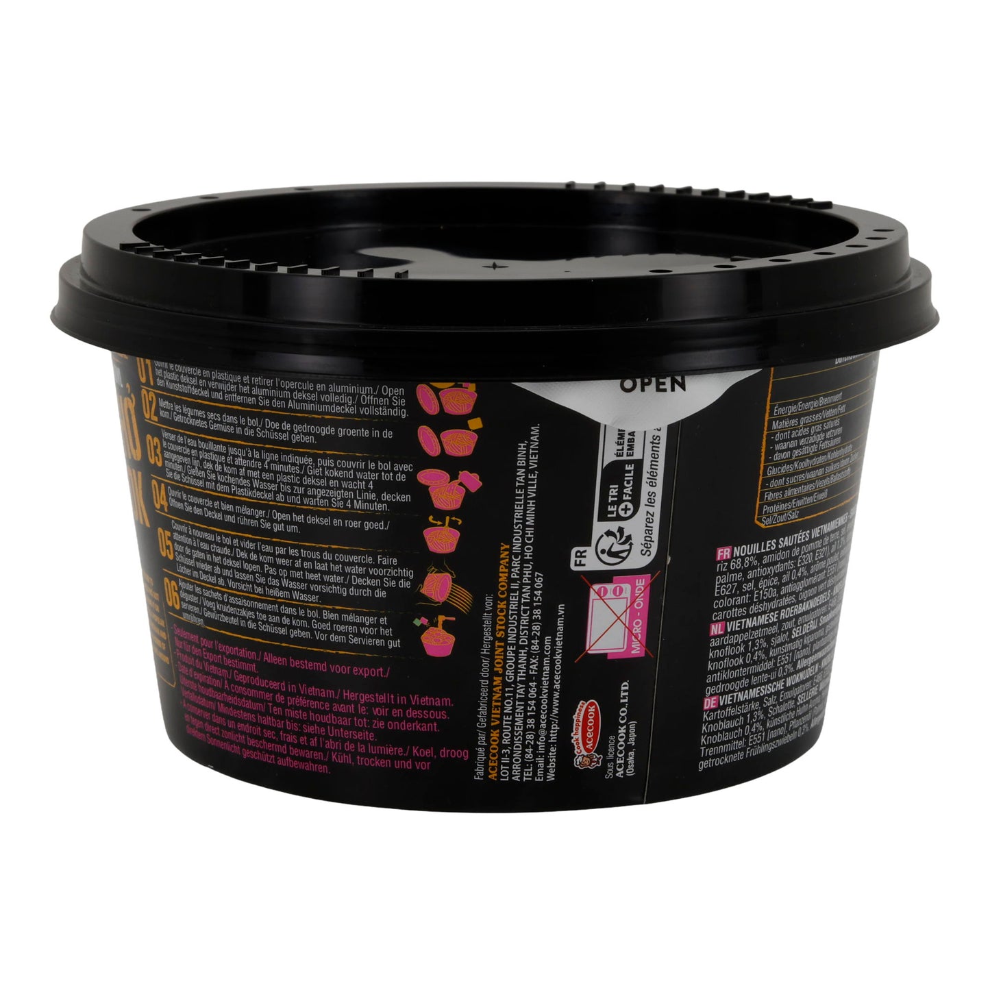 Phở Wok Hèllo Acecook | Noodles wok vietnamiti | Con sapore di aglio e cipolla | 76 g